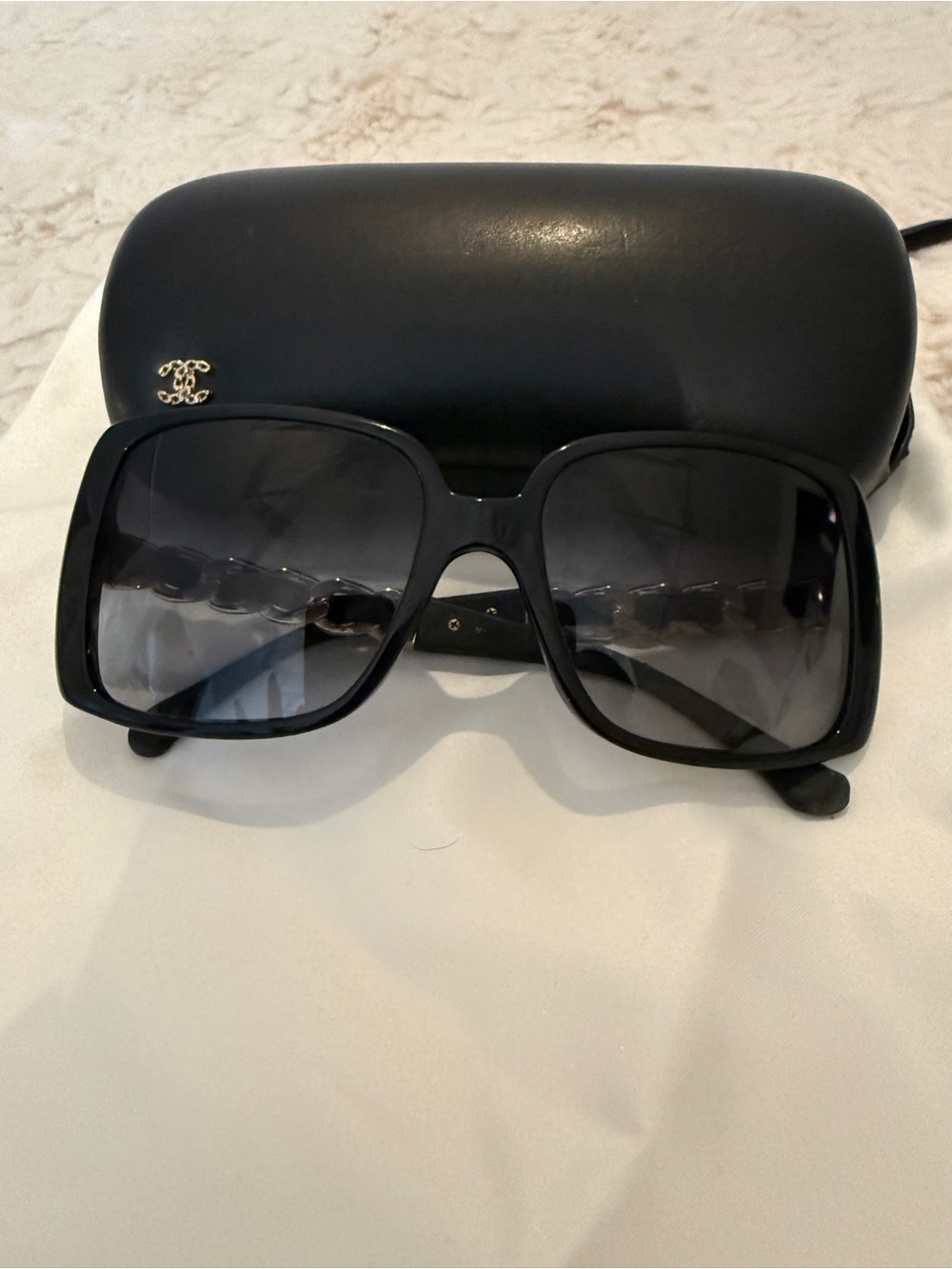 Chanel Black Oversized Square Sunglasses